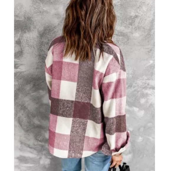 1 xl left💞NEW boutique plaid shirt jacket - Picture 4 of 16